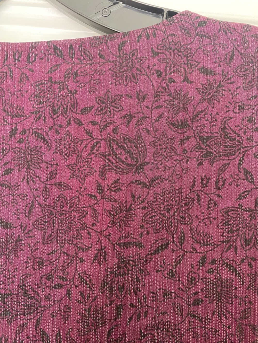 Halogen Plum Shimmer Blouse XL V-Neck Balloon Sleeve Top - Picture 5 of 6